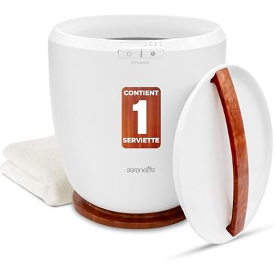 SereneLife Chauffe-Serviettes de Luxe pour Salle de Bain – Seau Chauffant avec Arrêt Automatique et Support pour Disque Parfumé – Chauffe 1 Grande Serviette – Design Compact ABS Naturel SereneLife Chauffe-Serviettes de Luxe pour Salle de Bain – Seau Chauffant avec Arrêt Automatique et Support pour Disque Parfumé – Chauffe 1 Grande Serviette – Design Compact ABS Naturel
