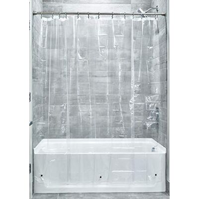 InterDesign Rideau de Douche en Vinyle 4,8, Vinyle, Claire, 72-inch by 84-inch InterDesign Rideau de Douche en Vinyle 4,8, Vinyle, Claire, 72-inch by 84-inch