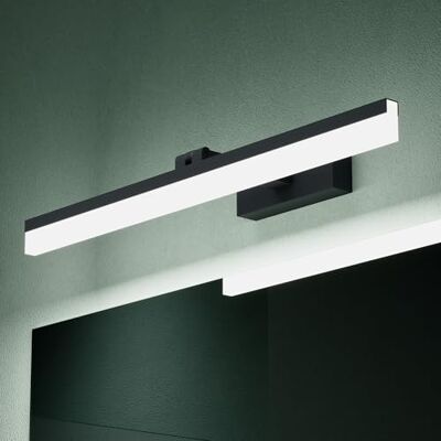 Mai & Mai Lampe Murale Miroir LED 6000K pour Salle de Bain Noir 60cm Mai & Mai Lampe Murale Miroir LED 6000K pour Salle de Bain Noir 60cm