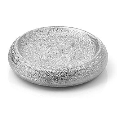 Support à savon Astrid de GEDY - Céramique durable argentée Support à savon Astrid de GEDY - Céramique durable argentée