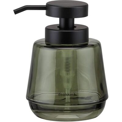Distributeur de savon Sealskin Mood - Style rétro, Verre vert, Design luxueux Distributeur de savon Sealskin Mood - Style rétro, Verre vert, Design luxueux