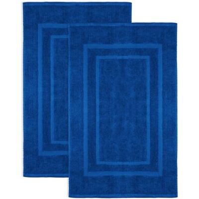 NatureMark Lot de 2 tapis de bain Qualité supérieure 100% coton 50 x 80 cm Tapis de douche Couleur : bleu roi NatureMark Lot de 2 tapis de bain Qualité supérieure 100% coton 50 x 80 cm Tapis de douche Couleur : bleu roi