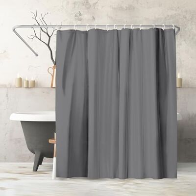 Americanflat Rideau de Douche 180x200 cm Uni Gris 100% Polyester Rideau Salle de Bain Résistant à l'Eau avec Œillets en Métal et 12 Crochets Plastiques Durables Americanflat Rideau de Douche 180x200 cm Uni Gris 100% Polyester Rideau Salle de Bain Résistant à l'Eau avec Œillets en Métal et 12 Crochets Plastiques Durables