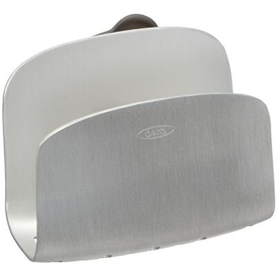 OXO Porte-éponge à ventouse en aluminium antirouille, argenté, 7,6 cm OXO Porte-éponge à ventouse en aluminium antirouille, argenté, 7,6 cm