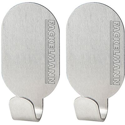 Fackelmann 61438 Ovale Crochet Universelle Acier Inoxydable Argent 4,7 x 2,4 x 2 cm 2 Pièces Fackelmann 61438 Ovale Crochet Universelle Acier Inoxydable Argent 4,7 x 2,4 x 2 cm 2 Pièces