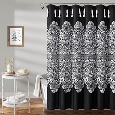 Lush Decor Boho Medallion Rideau de douche Noir 183 x 183 cm Lush Decor Boho Medallion Rideau de douche Noir 183 x 183 cm