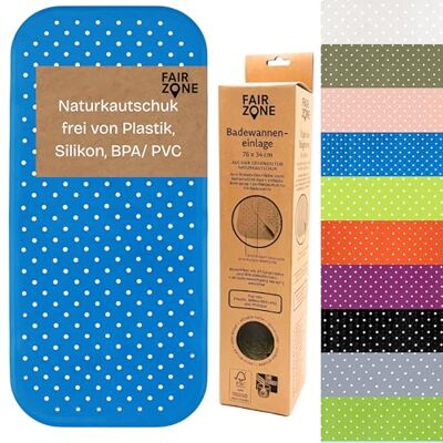 Zone Tapis de bain antidérapant 76 x 34 cm En caoutchouc naturel FSC 100 % BPA et PVC Bleu pétrole Zone Tapis de bain antidérapant 76 x 34 cm En caoutchouc naturel FSC 100 % BPA et PVC Bleu pétrole