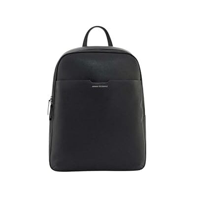 Giorgio Armani Exchange Alex, Classic, Embossed Logo, Silver Double Zip, Sac à dos homme, noir, taille unique Giorgio Armani Exchange Alex, Classic, Embossed Logo, Silver Double Zip, Sac à dos homme, noir, taille unique