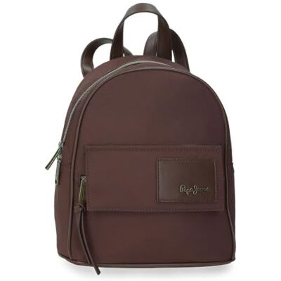 Pepe Jeans Ease Sac à dos décontracté rouge 23 x 26 x 10 cm Poche arrière anti-vol, poches intérieures, poignée supérieure, polyester avec détails en cuir synthétique, By Joumma Bags Pepe Jeans Ease Sac à dos décontracté rouge 23 x 26 x 10 cm Poche arrière anti-vol, poches intérieures, poignée supérieure, polyester avec détails en cuir synthétique, By Joumma Bags