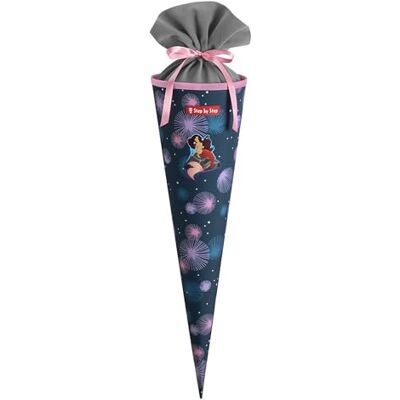 Step by Step Cornet d'écolier « Mermaid Delia » bleu et rose assorti au cartable, fabriqué à partir de bouteilles PET recyclées, fermeture en tissu, volume de remplissage de 5 l, hauteur 70 cm, Step by Step Cornet d'écolier « Mermaid Delia » bleu et rose assorti au cartable, fabriqué à partir de bouteilles PET recyclées, fermeture en tissu, volume de remplissage de 5 l, hauteur 70 cm,