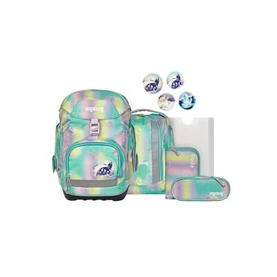 ergobag Lot de 6 cartables ergonomiques flexibles pour l'école primaire pour filles et garçons, Zaubärwelt Menthe, Einheitsgröße, Ensemble cartable ergobag Lot de 6 cartables ergonomiques flexibles pour l'école primaire pour filles et garçons, Zaubärwelt Menthe, Einheitsgröße, Ensemble cartable