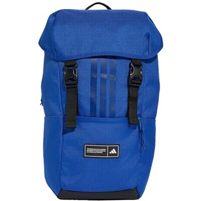 adidas Mixte 3 Stripes Flap Backpack, team royal blue/black, One Size adidas Mixte 3 Stripes Flap Backpack, team royal blue/black, One Size