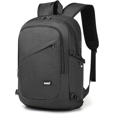 Kono Sac à Dos Antivol pour 17,6 Ordinateur Portable avec Port de Charge USB, Sac à Dos Léger Résistant à l'Eau, Sac à Dos d'École, Sac à Dos pour Homme et Femme (17,3 Pouces-Gris Foncé) Kono Sac à Dos Antivol pour 17,6 Ordinateur Portable avec Port de Charge USB, Sac à Dos Léger Résistant à l'Eau, Sac à Dos d'École, Sac à Dos pour Homme et Femme (17,3 Pouces-Gris Foncé)