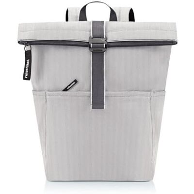 reisenthel Rolltop Backpack – Sac à dos urbain et élégant, design moderne, sac à dos spacieux pour les loisirs, les trajets de travail et les voyages en ville, Herringbone Grey, Einheitsgröße, Sac à reisenthel Rolltop Backpack – Sac à dos urbain et élégant, design moderne, sac à dos spacieux pour les loisirs, les trajets de travail et les voyages en ville, Herringbone Grey, Einheitsgröße, Sac à