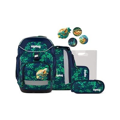 ergobag Ensemble cartable, Ours en forme de dragon Vert, Einheitsgröße Sac à dos d'école ergonomique, ensemble flexible de 6 pièces pour le 1er Pour l'école primaire, convient pour les filles et ergobag Ensemble cartable, Ours en forme de dragon Vert, Einheitsgröße Sac à dos d'école ergonomique, ensemble flexible de 6 pièces pour le 1er Pour l'école primaire, convient pour les filles et