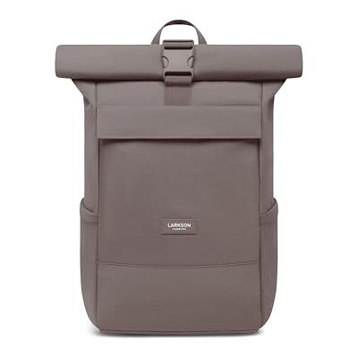 LARKSON Sac à dos enroulable pour homme et femme – No 4 – Sac pour voyage, Uni, travail – pour bouteilles d'animaux recyclés – Sac pour ordinateur portable – Imperméable, Taupe, Taille unique LARKSON Sac à dos enroulable pour homme et femme – No 4 – Sac pour voyage, Uni, travail – pour bouteilles d'animaux recyclés – Sac pour ordinateur portable – Imperméable, Taupe, Taille unique