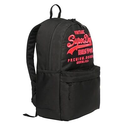 Superdry Sac à dos Heritage Montana pour femme, Noir chiné, taille unique Superdry Sac à dos Heritage Montana pour femme, Noir chiné, taille unique
