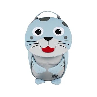 Affenzahn Petit sac à dos pour enfant durable de 1 à 3 ans avec tirette, réfléchissant et étiquette avec nom, Lion de mer Bleu, Taille unique, Décontracté Affenzahn Petit sac à dos pour enfant durable de 1 à 3 ans avec tirette, réfléchissant et étiquette avec nom, Lion de mer Bleu, Taille unique, Décontracté