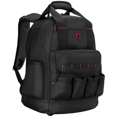 WENGER Tool Backpack Sac à dos à outils avec compartiment pour ordinateur portable Sac à dos de travail pour artisans Organiseur d'outils (sans outils) Noir WENGER Tool Backpack Sac à dos à outils avec compartiment pour ordinateur portable Sac à dos de travail pour artisans Organiseur d'outils (sans outils) Noir