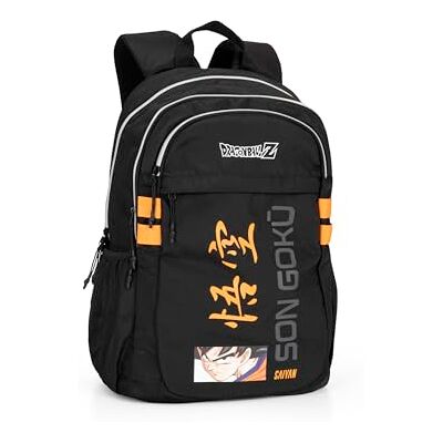 COMIX DRAGON BALL Sac à dos officiel Dragon Ball, avec 2 grands espaces centraux, grande poche avant, bretelles réglables et rembourrées, dos et fond thermoformés, 32 x 43 x 23 cm, Noir, 32x43x23, urbain COMIX DRAGON BALL Sac à dos officiel Dragon Ball, avec 2 grands espaces centraux, grande poche avant, bretelles réglables et rembourrées, dos et fond thermoformés, 32 x 43 x 23 cm, Noir, 32x43x23, urbain