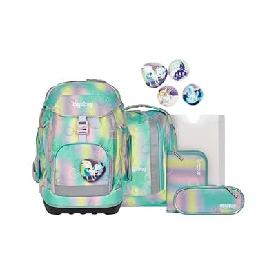 ergobag Maxi Set 6 pièces cartable ergonomique primaire idéal pour les grands enfants dès la 1ère classe, Zaubärwelt Menthe, Einheitsgröße, Ensemble cartable ergobag Maxi Set 6 pièces cartable ergonomique primaire idéal pour les grands enfants dès la 1ère classe, Zaubärwelt Menthe, Einheitsgröße, Ensemble cartable