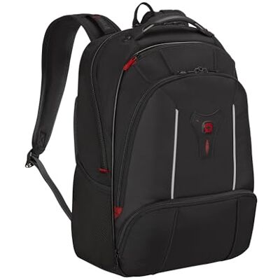 WENGER Sac à dos en carbone pour ordinateur portable jusqu'à 17" Organiseur Pour homme et femme Noir WENGER Sac à dos en carbone pour ordinateur portable jusqu'à 17" Organiseur Pour homme et femme Noir