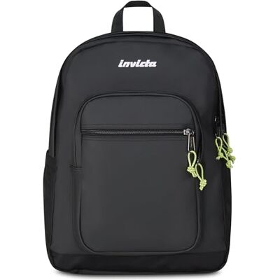 Invicta Jelek Plus City Sac à dos d'école, noir, 34 l, double compartiment avec poche pour ordinateur et poche pour gourde, 34 l, école secondaire et secondaire, pour fille et garçon Invicta Jelek Plus City Sac à dos d'école, noir, 34 l, double compartiment avec poche pour ordinateur et poche pour gourde, 34 l, école secondaire et secondaire, pour fille et garçon