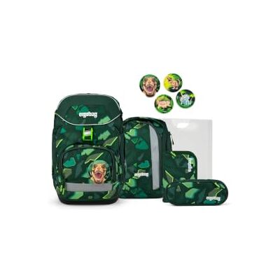 ergobag Ensemble cartable, Ours dinosaure Vert, Taille unique Sac à dos d'école ergonomique, ensemble flexible de 6 pièces pour le 1er Classe d'école primaire, convient pour les filles et ergobag Ensemble cartable, Ours dinosaure Vert, Taille unique Sac à dos d'école ergonomique, ensemble flexible de 6 pièces pour le 1er Classe d'école primaire, convient pour les filles et