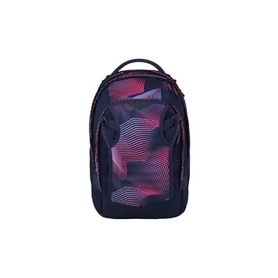 Satch Match Plus Sac à dos d'écolier, extensible jusqu'à 35 litres, ergonomique, avec poche avant, Rose sismique Bleu foncé, Einheitsgröße, Match Plus Satch Match Plus Sac à dos d'écolier, extensible jusqu'à 35 litres, ergonomique, avec poche avant, Rose sismique Bleu foncé, Einheitsgröße, Match Plus