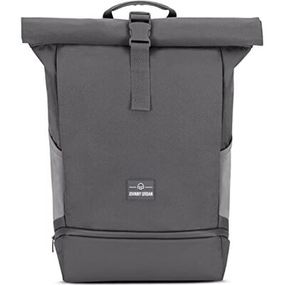 Johnny Urban Sac à dos pour homme et femme Grand sac à dos enroulable pour vélo, travail, université Sac à dos pour ordinateur portable avec compartiment à chaussures Imperméable Johnny Urban Sac à dos pour homme et femme Grand sac à dos enroulable pour vélo, travail, université Sac à dos pour ordinateur portable avec compartiment à chaussures Imperméable
