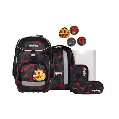 ergobag Lot de 6 sacs à dos d'écolier ergonomiques et flexibles Pour l'école primaire de première classe Pour filles et garçons, Taekbärdo Gris, Einheitsgröße, Ensemble cartable ergobag Lot de 6 sacs à dos d'écolier ergonomiques et flexibles Pour l'école primaire de première classe Pour filles et garçons, Taekbärdo Gris, Einheitsgröße, Ensemble cartable