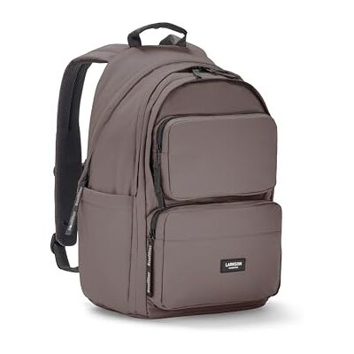 LARKSON Sac à dos d'école pour filles et garçons – No 3 Advanced – Grand sac à dos pour l'école et l'université – Compartiment pour ordinateur portable 16" – Imperméable, taupe, L, Décontracté LARKSON Sac à dos d'école pour filles et garçons – No 3 Advanced – Grand sac à dos pour l'école et l'université – Compartiment pour ordinateur portable 16" – Imperméable, taupe, L, Décontracté