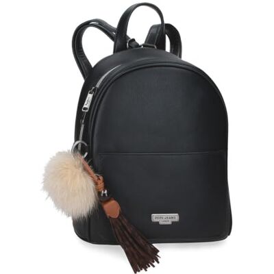 Pepe Jeans Margaret Sac à dos décontracté noir 23 x 26 x 10 cm Poche arrière anti-vol, poches intérieures, poche frontale, poignée supérieure, cuir synthétique, By Joumma Bags Pepe Jeans Margaret Sac à dos décontracté noir 23 x 26 x 10 cm Poche arrière anti-vol, poches intérieures, poche frontale, poignée supérieure, cuir synthétique, By Joumma Bags