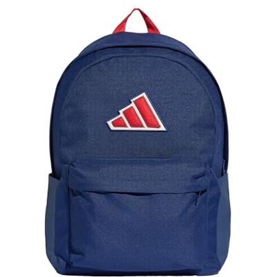 adidas Mixte Essentials Logo Backpack, dark blue/pure ruby, One Size adidas Mixte Essentials Logo Backpack, dark blue/pure ruby, One Size