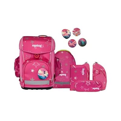 ergobag Cube Light Set Sac à dos scolaire ergonomique classique, set de 6 pièces pour première année de primaire, Ours étoilé 24/25 Aw Fuchsia, Talla única, Ensemble de sac à dos ergobag Cube Light Set Sac à dos scolaire ergonomique classique, set de 6 pièces pour première année de primaire, Ours étoilé 24/25 Aw Fuchsia, Talla única, Ensemble de sac à dos