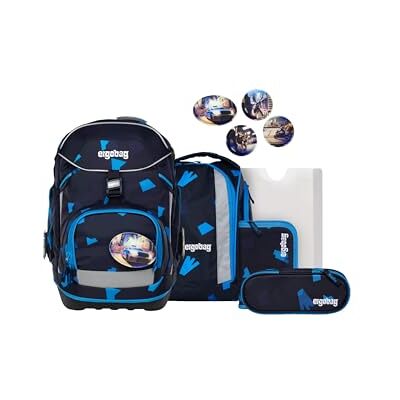 ergobag Lot de 6 sacs à dos d'écolier ergonomiques et flexibles Pour l'école primaire de première classe Pour filles et garçons, Chasse à l'ours persécutif Bleu foncé, Einheitsgröße, Sac à dos ergobag Lot de 6 sacs à dos d'écolier ergonomiques et flexibles Pour l'école primaire de première classe Pour filles et garçons, Chasse à l'ours persécutif Bleu foncé, Einheitsgröße, Sac à dos