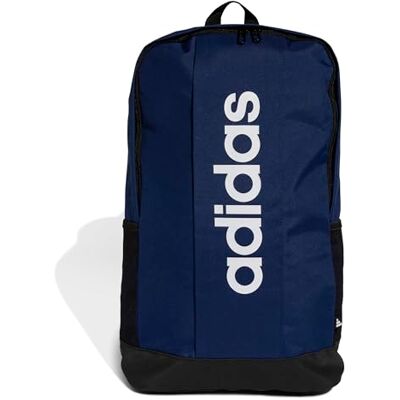 adidas Mixte Linear Backpack, dark blue/white, One Size adidas Mixte Linear Backpack, dark blue/white, One Size