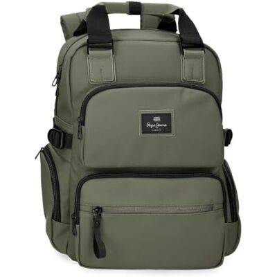 Pepe Jeans Dudley Sac à dos décontracté pour homme, vert, Taille unique, Sac à dos pour ordinateur portable Pepe Jeans Dudley Sac à dos décontracté pour homme, vert, Taille unique, Sac à dos pour ordinateur portable