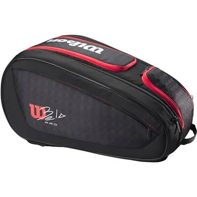 Wilson Bela Super Tour Sac de padel pour 4 pagaies Noir/rouge Wilson Bela Super Tour Sac de padel pour 4 pagaies Noir/rouge