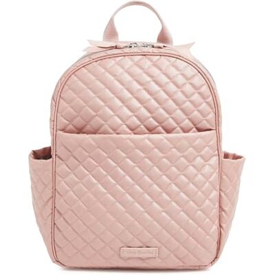Vera Bradley Petit sac à dos en coton pour femme, rose quartz, One Size, Petit sac à dos en coton Vera Bradley Petit sac à dos en coton pour femme, rose quartz, One Size, Petit sac à dos en coton