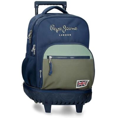 Pepe Jeans Arwyn Sac à Dos Compact 2 Roues Marine 32x43x21 cm Polyester 29L par Joumma Bags Pepe Jeans Arwyn Sac à Dos Compact 2 Roues Marine 32x43x21 cm Polyester 29L par Joumma Bags