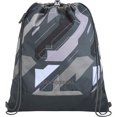 Coocazoo Sac de gym avec poche zippée et cordon de serrage, éléments réfléchissants, boucle de fixation pour sac à dos d'écolier, 10 litres, 3ème classe, Dark Race Gris, Dark Race Coocazoo Sac de gym avec poche zippée et cordon de serrage, éléments réfléchissants, boucle de fixation pour sac à dos d'écolier, 10 litres, 3ème classe, Dark Race Gris, Dark Race