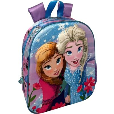 CARTOON Sac à dos 3D pour enfants 31 cm avec poche latérale, La Reine des neiges., 31 cm, Décontracté CARTOON Sac à dos 3D pour enfants 31 cm avec poche latérale, La Reine des neiges., 31 cm, Décontracté