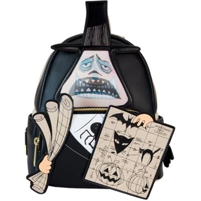 Loungefly Disney Nightmare Before Christmas Mayor with Plans Lenticular Mini Backpack, Multi, Mini Loungefly Disney Nightmare Before Christmas Mayor with Plans Lenticular Mini Backpack, Multi, Mini