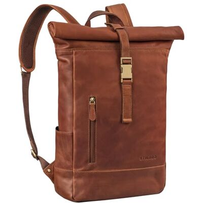 STILORD Harriet Sac à dos vintage en cuir avec compartiment pour ordinateur portable 15,6", pour homme et femme STILORD Harriet Sac à dos vintage en cuir avec compartiment pour ordinateur portable 15,6", pour homme et femme