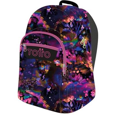Totto Sac à dos unisexe pour enfants Aquarels, Fleur Galaxy, 33 x 44 x 14, Contemporain Totto Sac à dos unisexe pour enfants Aquarels, Fleur Galaxy, 33 x 44 x 14, Contemporain