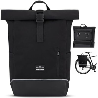 Johnny Urban Sacoche de vélo pour vélo – Robin Medium Bike – 2 en 1 – Sac à dos de cyclisme à roulettes et sac à dos arrière – Sac à dos de vélo – Imperméable, Noir , taille unique Johnny Urban Sacoche de vélo pour vélo – Robin Medium Bike – 2 en 1 – Sac à dos de cyclisme à roulettes et sac à dos arrière – Sac à dos de vélo – Imperméable, Noir , taille unique