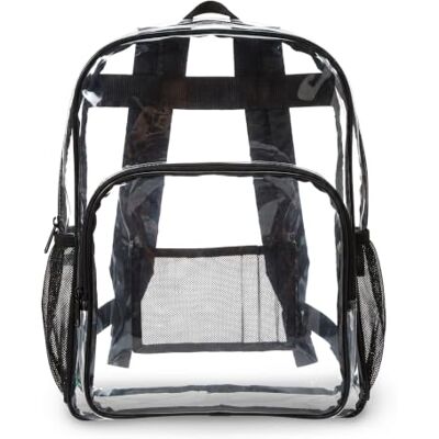 Amazon Basics Sac à dos scolaire - PVC transparent Amazon Basics Sac à dos scolaire - PVC transparent
