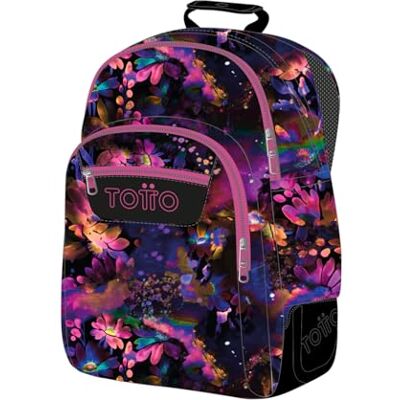 Totto Rayol Grand sac à dos scolaire unisexe pour enfants, Fleur Galaxy, 33 x 44 x 13.5, Décontracté Totto Rayol Grand sac à dos scolaire unisexe pour enfants, Fleur Galaxy, 33 x 44 x 13.5, Décontracté