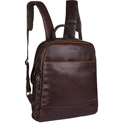 STILORD "Marco" Grand Cartable Cuir Vintage Sac pour Homme Femme Sac à Dos A4 Sac Tyrolien pour PC Portable 13,3 Pouces Travail École Université Couleur:cognac marron foncé STILORD "Marco" Grand Cartable Cuir Vintage Sac pour Homme Femme Sac à Dos A4 Sac Tyrolien pour PC Portable 13,3 Pouces Travail École Université Couleur:cognac marron foncé